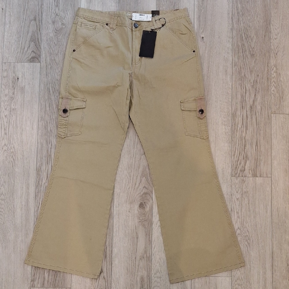 Lane Bryant Tan Flare & Wide Leg Jeans